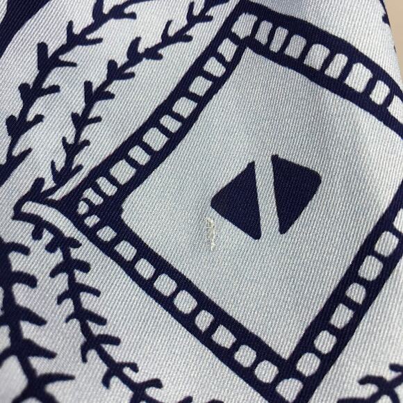 ALEXIS Robbie Romper M Geometric Collared Long Bell Sleeve Santorini Non-Stretch - Picture 5 of 5